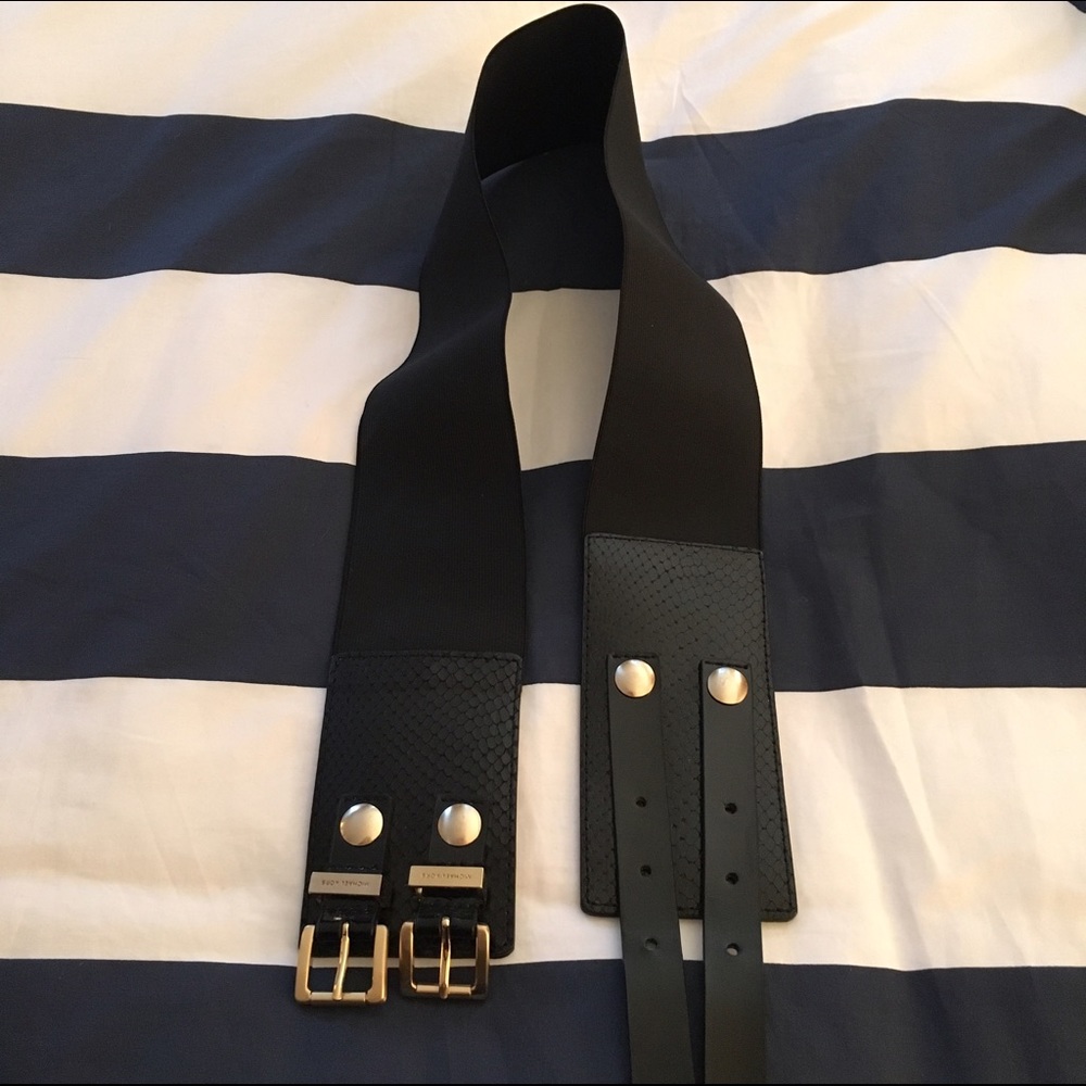 Michael Kors Black belt with gold accent